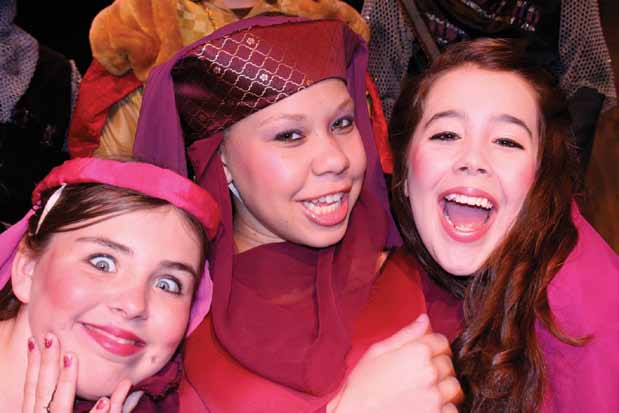 Daisy Crane, Alexis Barnes and Megan Kelly in Tryps’ Robin Hood