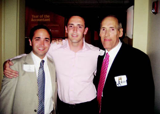 Jose Lindner, right, with his two sons, Jay, left, and Scott, center, in 2007.