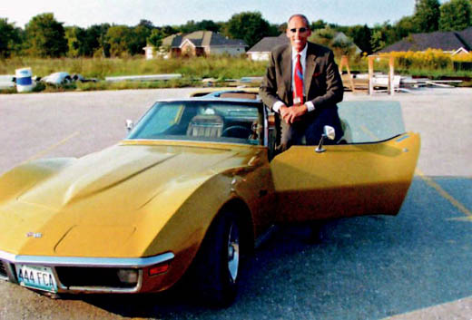 Lindner with his Corvette in 2002.