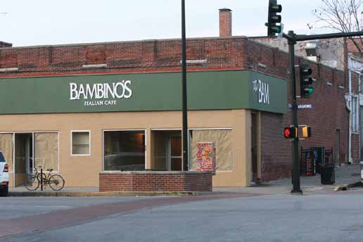 Bambino's Italian Restaurant is moving from Hitt and Locust into space formerly occupied by Mississippi Fish Shack, on 929 E. Broadway. (The Fish Shack moved to the southwest corner of Ash Street and Stadium Boulevard).