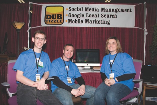 Warren Hoover, center, launched Dubtizzle, another social media content management company, in August.  