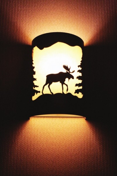 Moose décor appears throughout the Stoney Creek Inn.