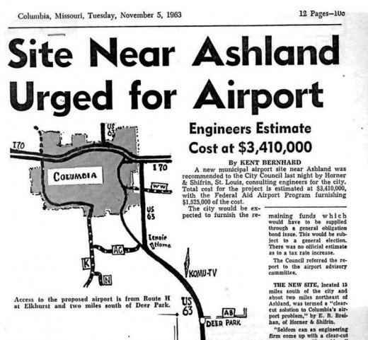 Site Near Ashland Urged for Airport