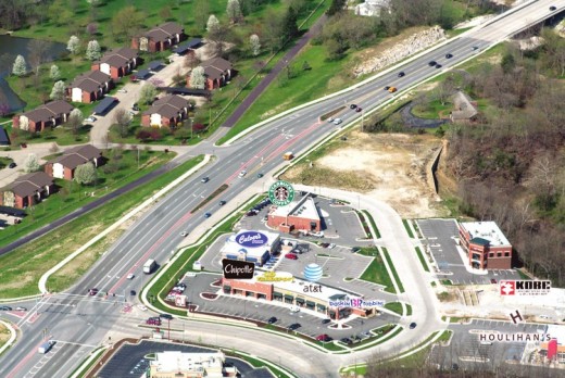 The new medical office for Magnolia Critical Care and Internal Medicine will be built in Broadway Bluffs on what was a vacant lot at the top of this aerial photo provided by Forum Development Group.