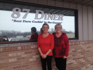 Amy Parish and Kathi Reed at 87 Diner
