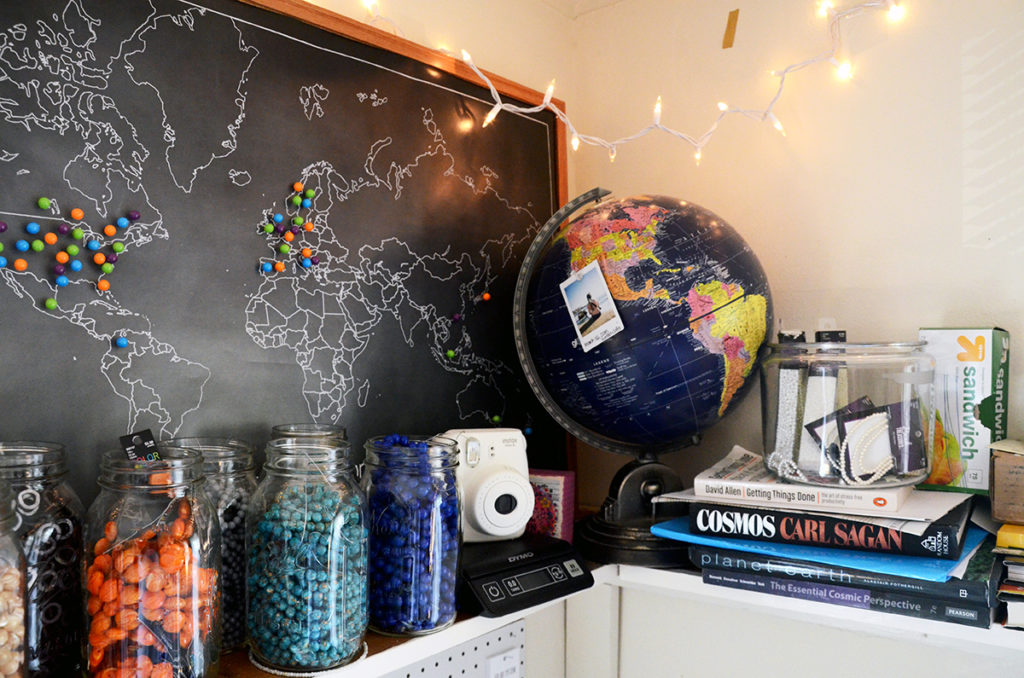 Bea Doheny restocks her bead supply with Christmas approaching. Orders have sky rocketed since American astronaut Scott Kelly encouraged fans to support Doheny’s work. Doheny’s map tracks everywhere where her bracelets and necklaces have been shipped throughout the world.