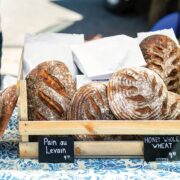 Breads being sold in open air farmers market