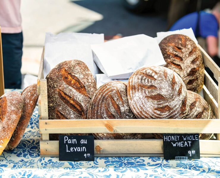 Breads being sold in open air farmers market