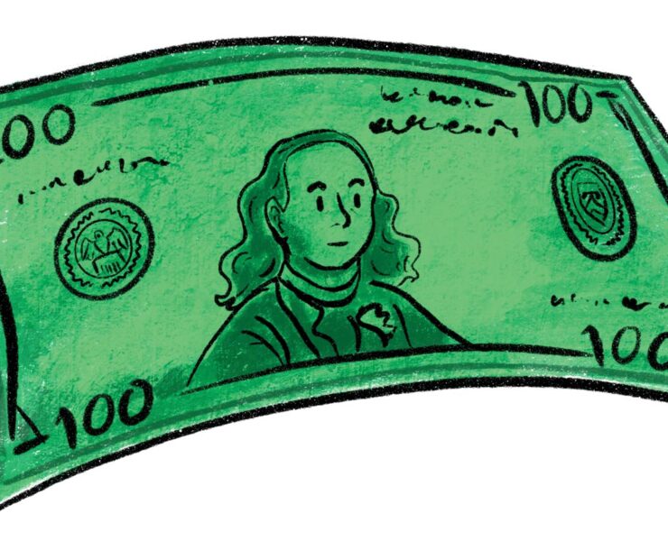 One Hundred Dollar Bill Illustration