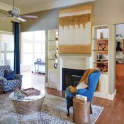 Living room in the Coleman house