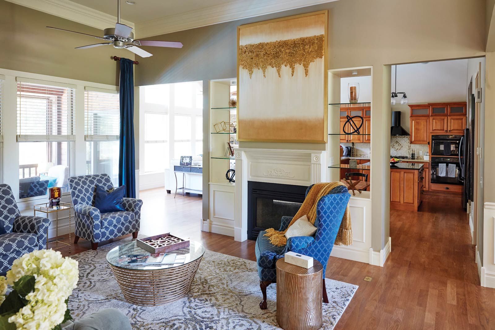 Living room in the Coleman house