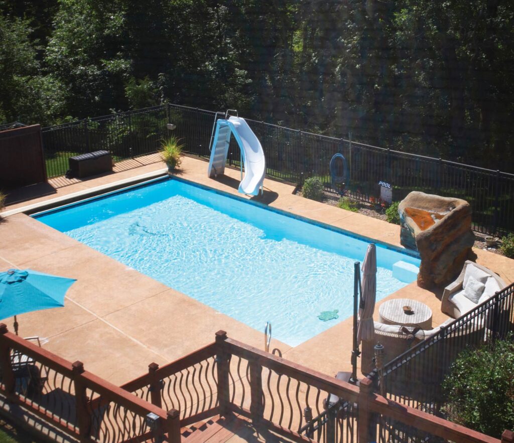 The pool at the Coleman home