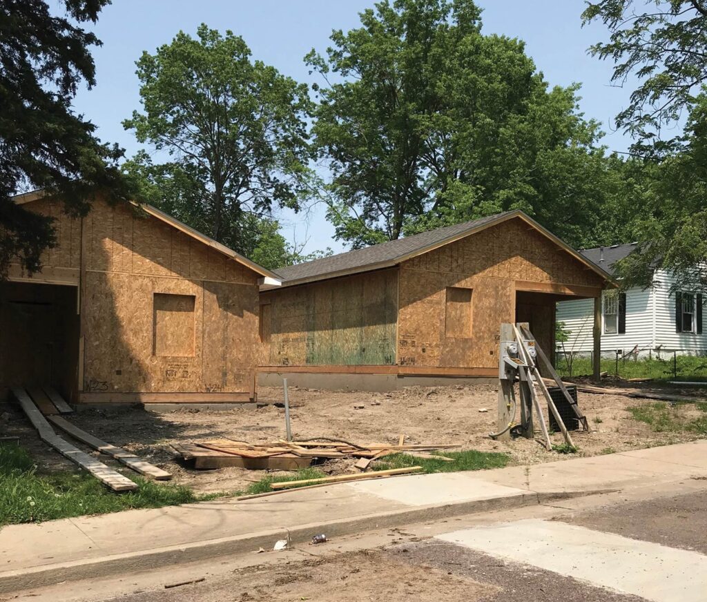 Home under construction in Columbia, Missorui