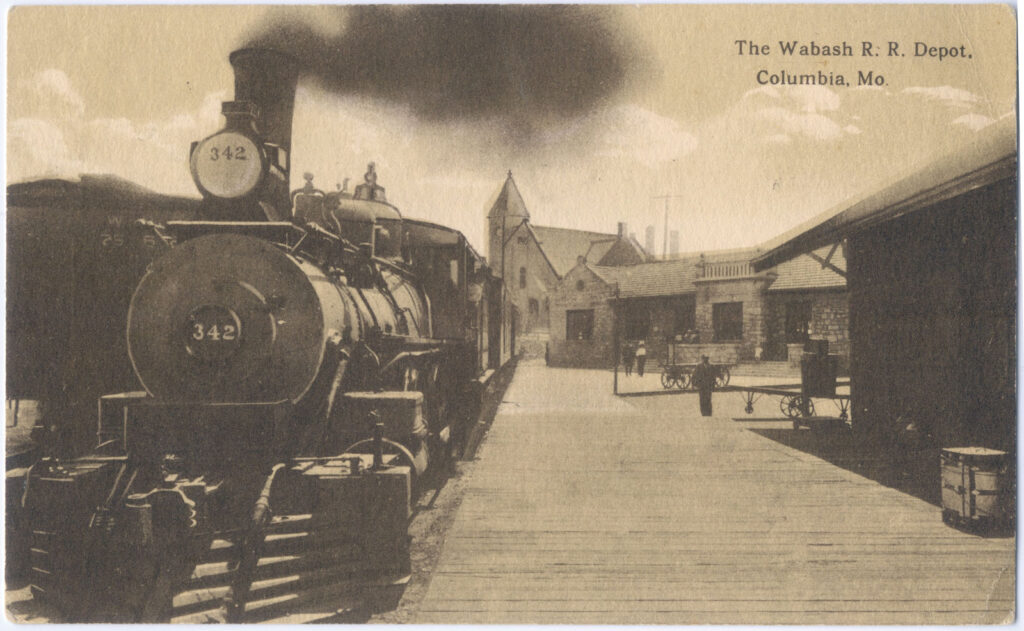 Wabash Railroad Depot, Circa 1915.