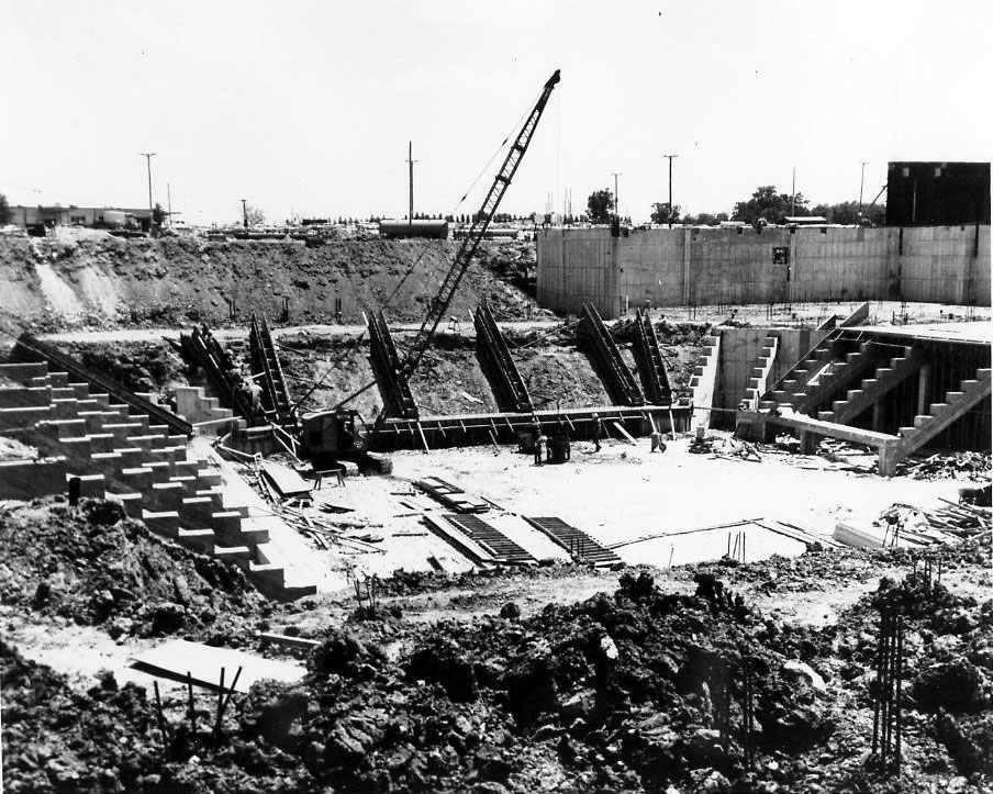 Construction of the Hearnes Center. (Courtesy of University of Missouri)