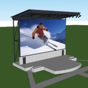 3D rendering of a outdoor amphitheatre and stage