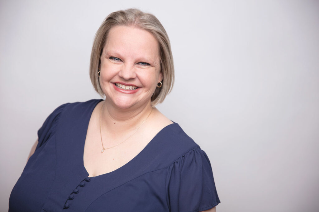 Close up headshot of a women named Amanda Jacobs