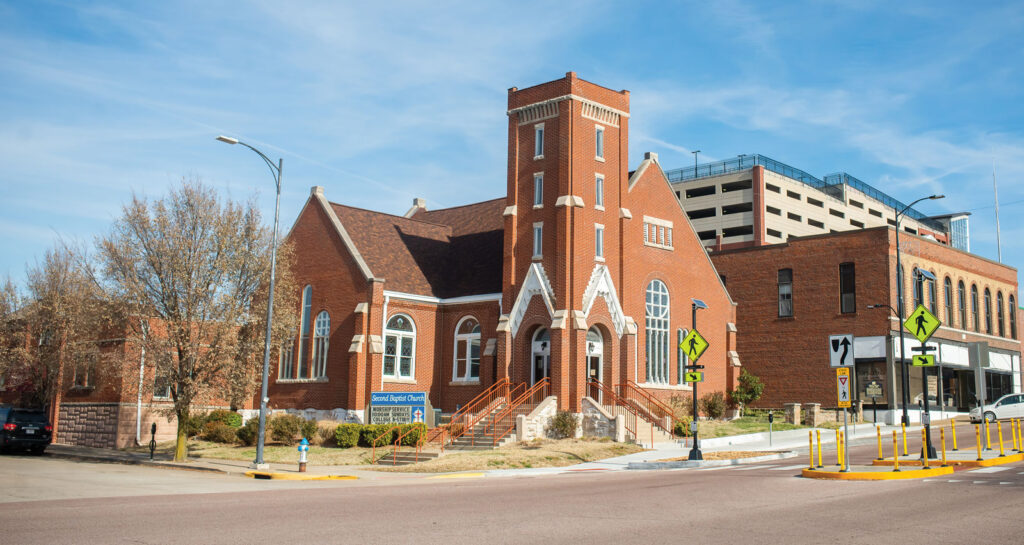 Recent view of the exterior of the Second Baptist Church