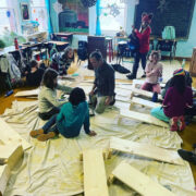 Children Learning Wood Working Skills