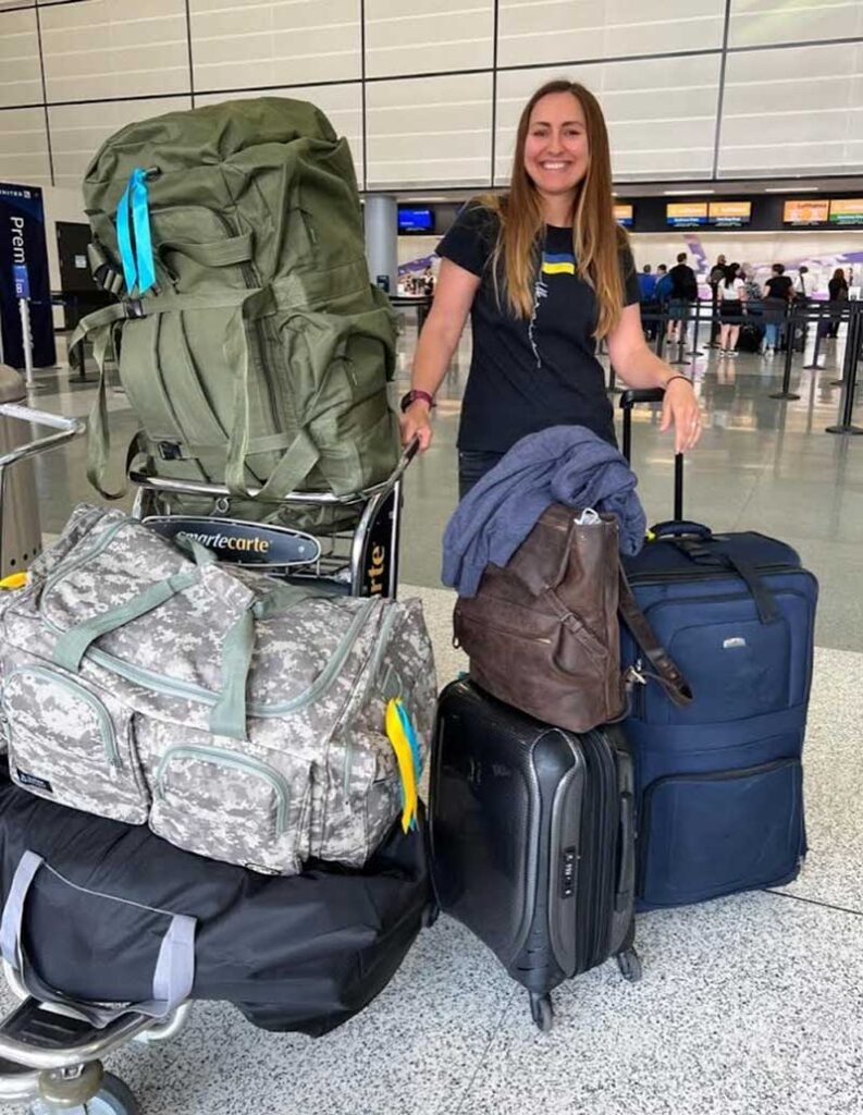 Como Web Alina At Airport With First Of Many Shipments Of Medical Supplies