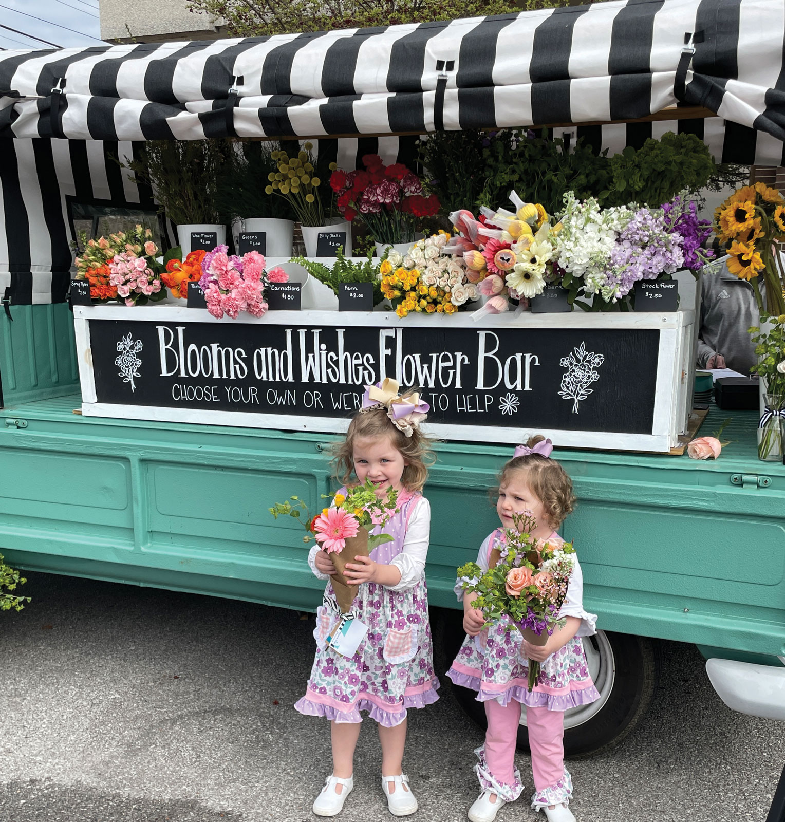 Blooms and Wishes Flowers: Little girls holding bouquets