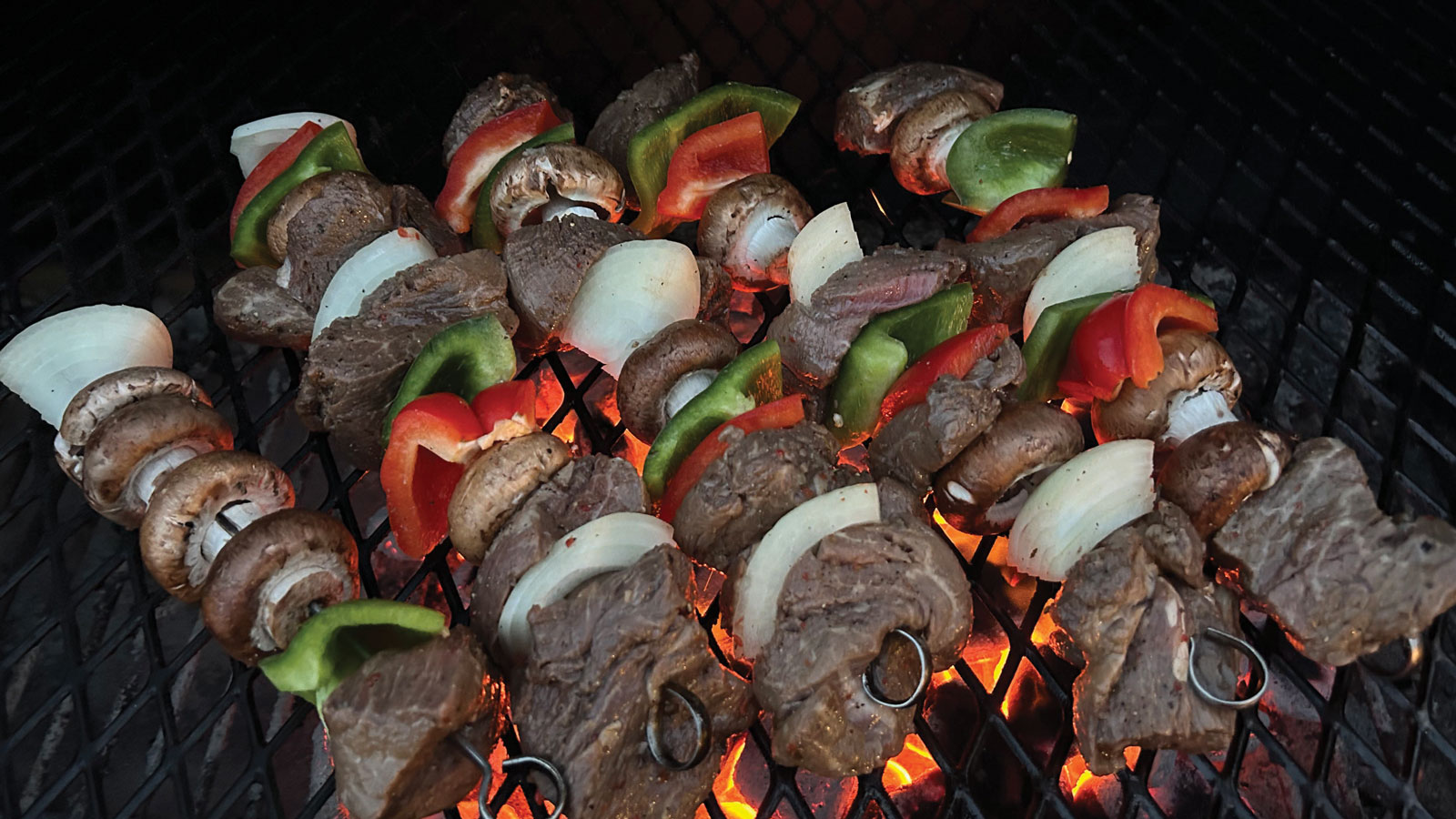 Grilled Beef Shrimp Kabobs on the Grill