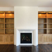 Tompkins Construction - Interior Fireplace Flanking Bookcases