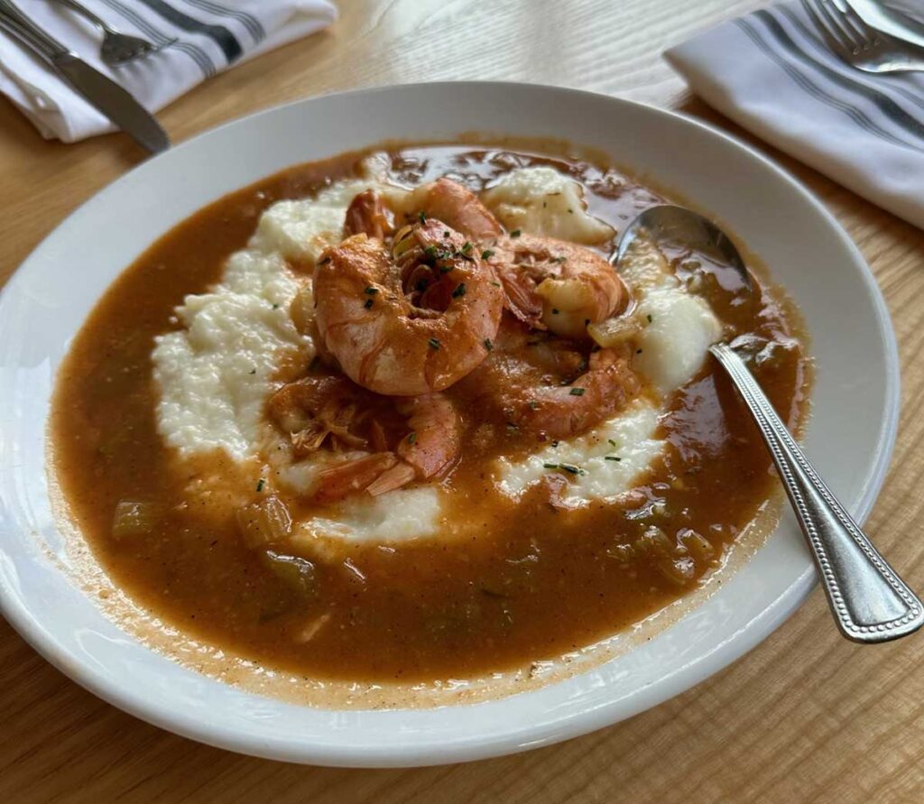 Ozark Mountain Biscuit & Bar features comfort-food with a Southern flair such as shrimp and grits.