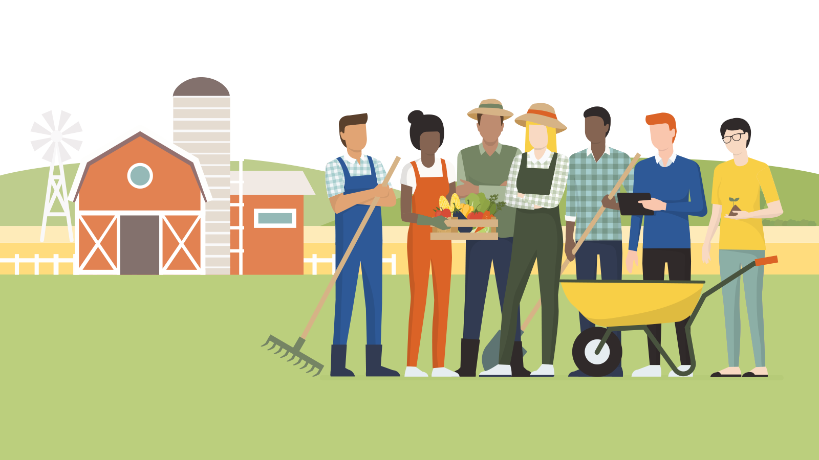 Illustration of farmers.