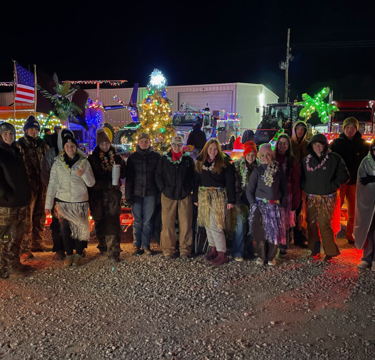 FFA Hallsville and Centralia Christmas Tractor Parade
