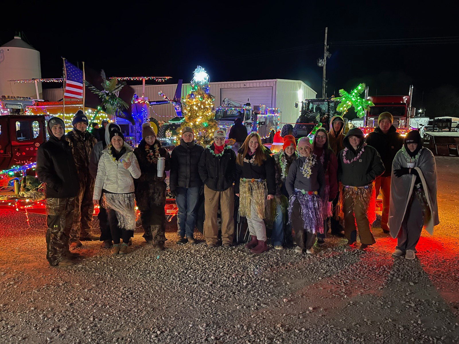 FFA Hallsville and Centralia Christmas Tractor Parade