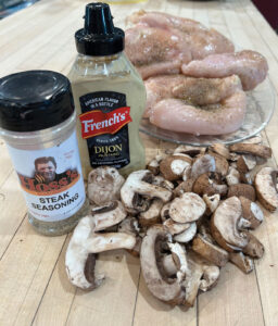 Ingredients for Dijon Mushroom Sauce