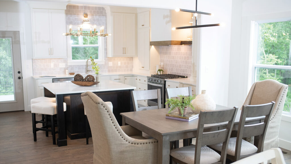 Neutral open concept kitchen by Dynamic Builders