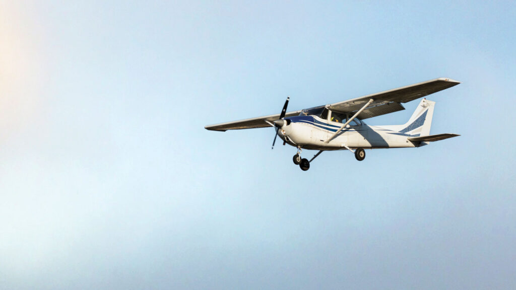 Single Engine Plane in Sky