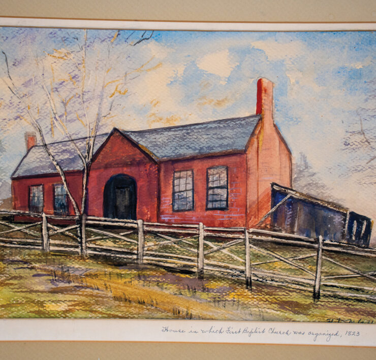 Artwork Of Home In Which First Baptist Church Was Organized