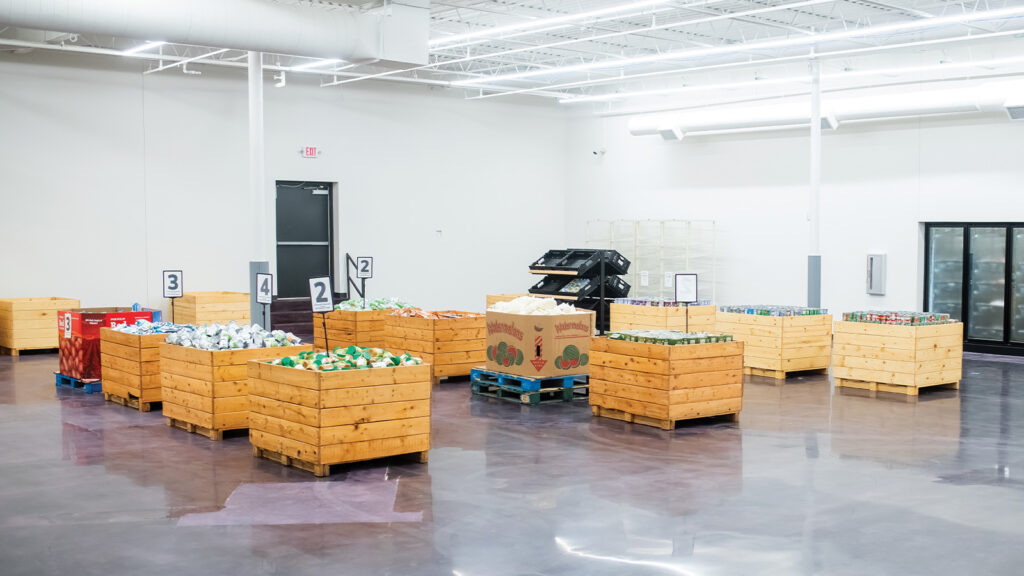 Interior of The Food Bank Market