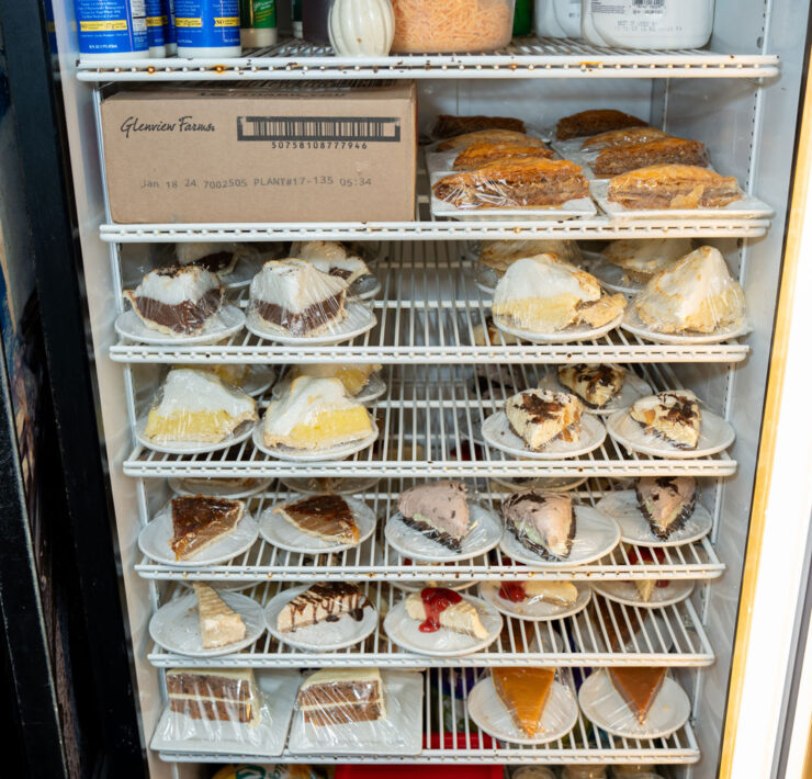 Dessert fridge at G&D Steakhouse