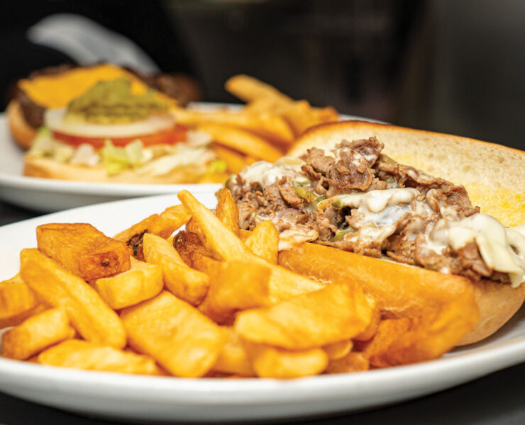 Steak Fries and Philly Cheesesteak Sandwich