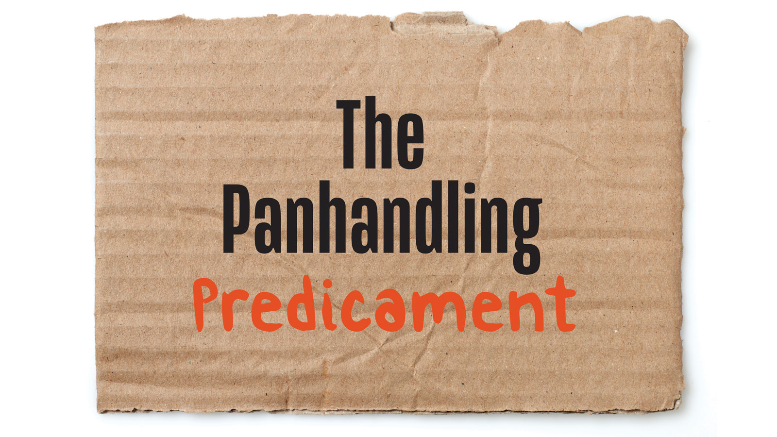 Cardboard Sign Displaying Panhandling Predicament