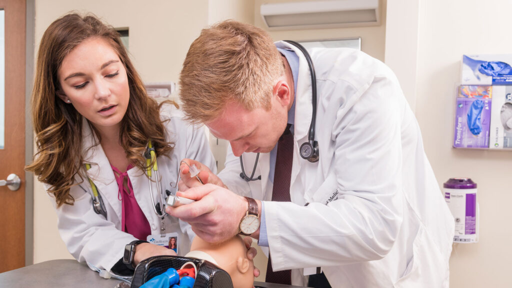 Shelden Clinical Simulation Center with MU School of Medicine - intubation training