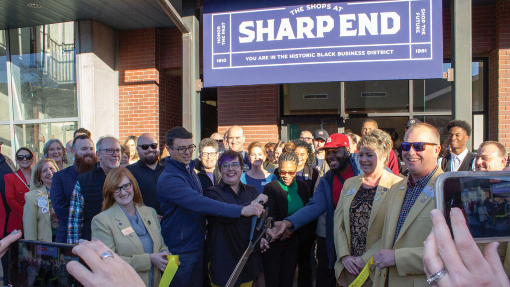 The Shops at Sharp End ribbon cutting