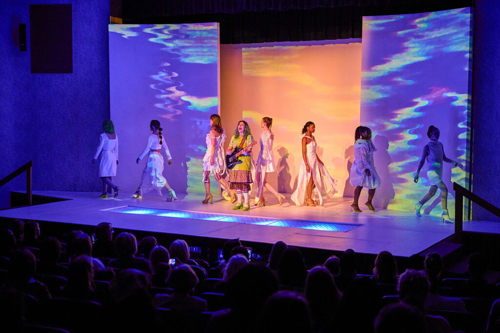 Opening Scene Of The Collections Stephens College Fashion Department Spring 2023 Show.