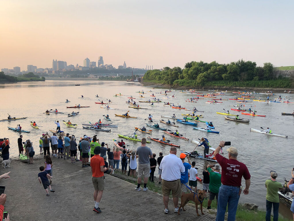 2021 MR340 Race Start overlooking the river Photo By Melanie Cheney