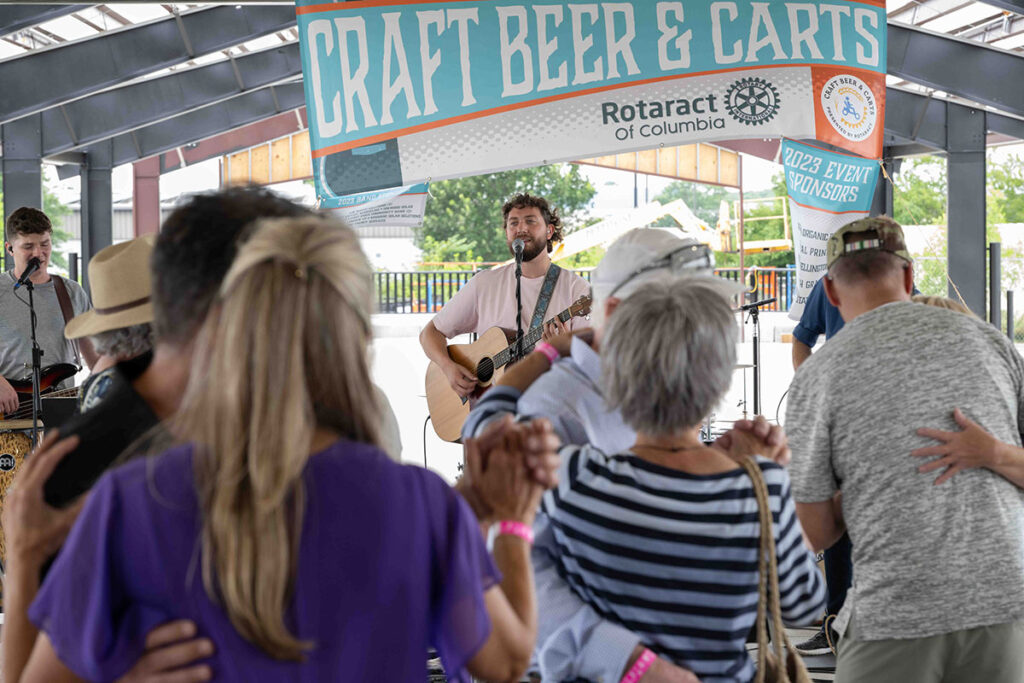 Craft Beer and Cart fundraiser photo from the 2023 event.