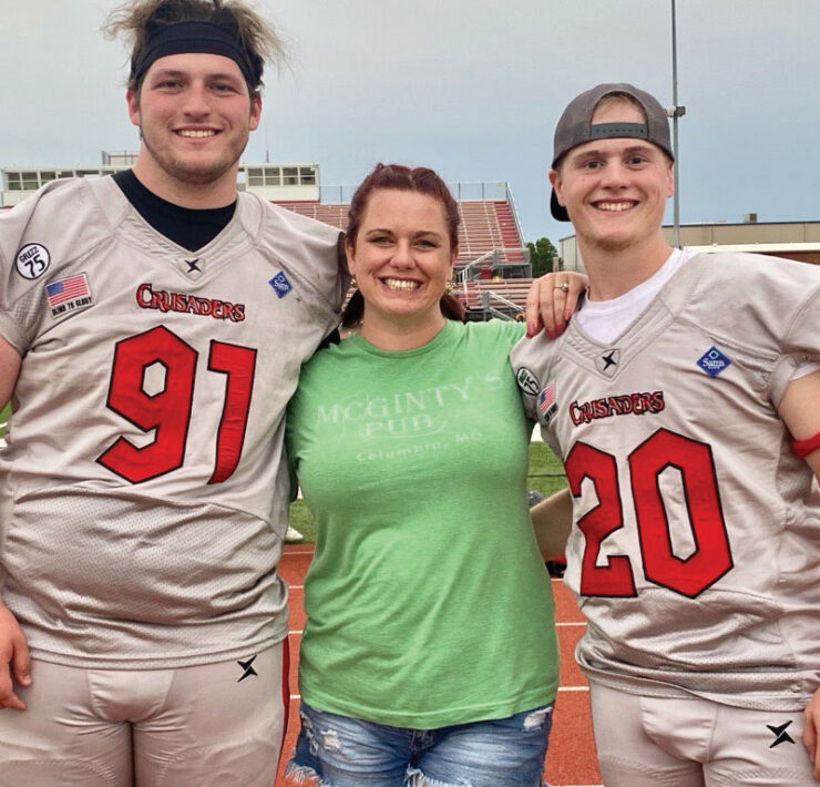 Erica And Football Clad Sons