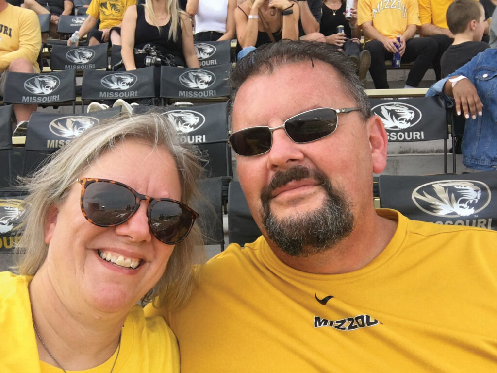 The Petersens at an MU game