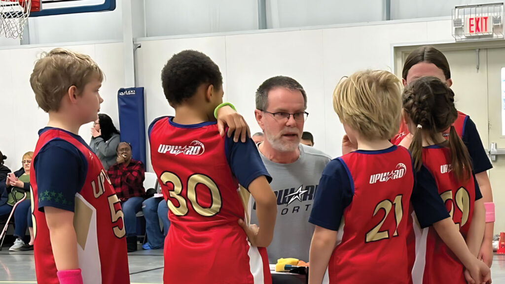 Upward Sports young children's Basketball coach