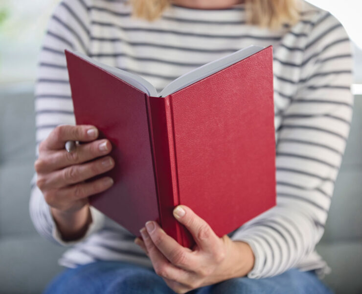 Woman Reading On The Couch