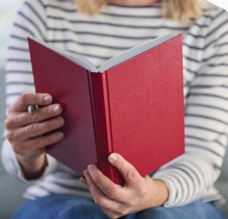 Woman Reading On The Couch