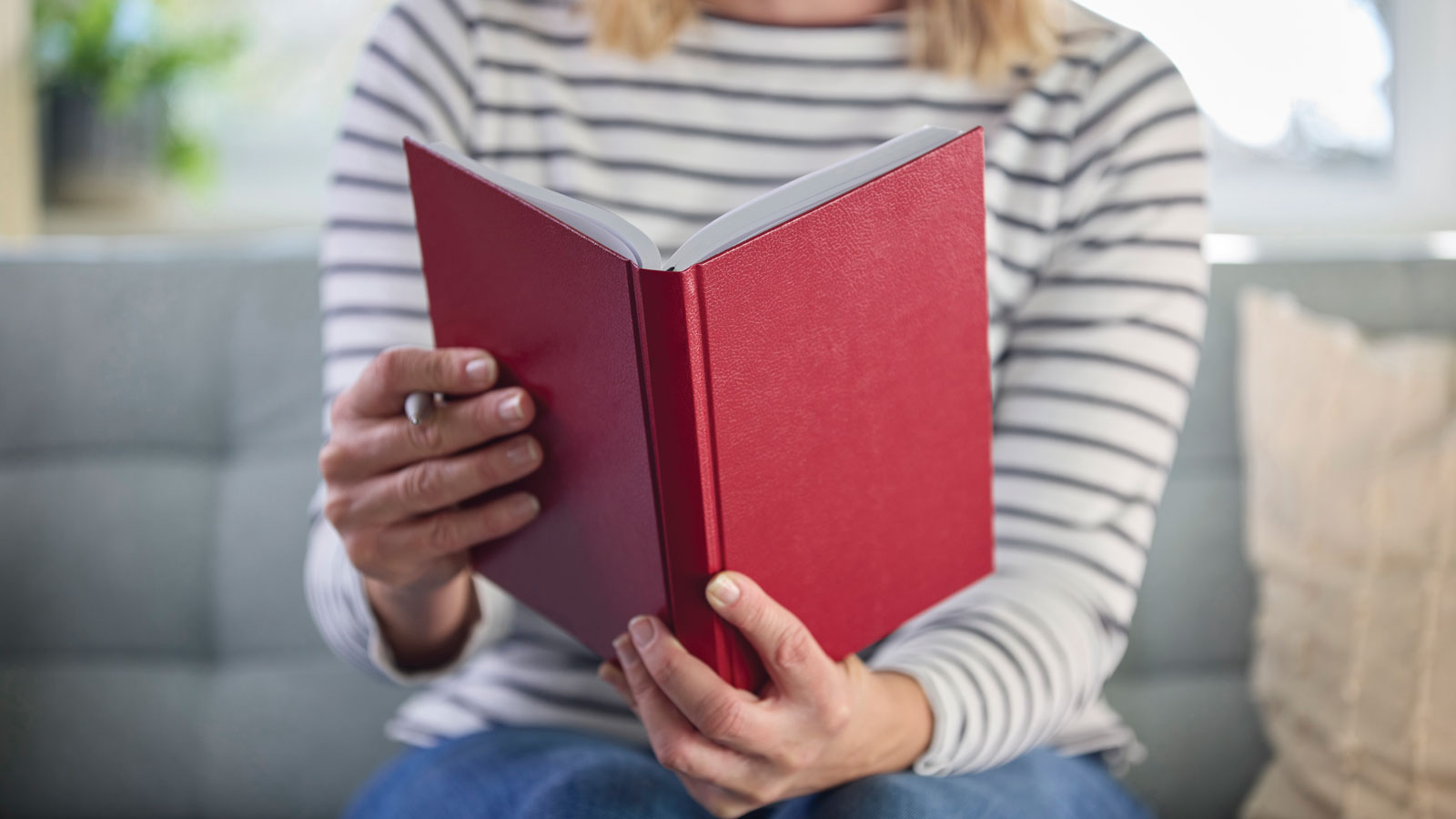 Woman Reading On The Couch